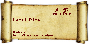 Laczi Riza névjegykártya